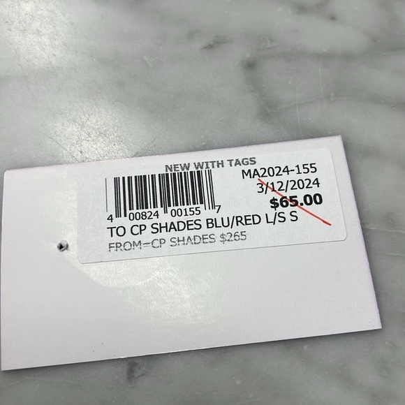 CP Shades Red White Blue Plaid Linen Long Sleeve Button Down Shirt Size Small - Picture 12 of 12